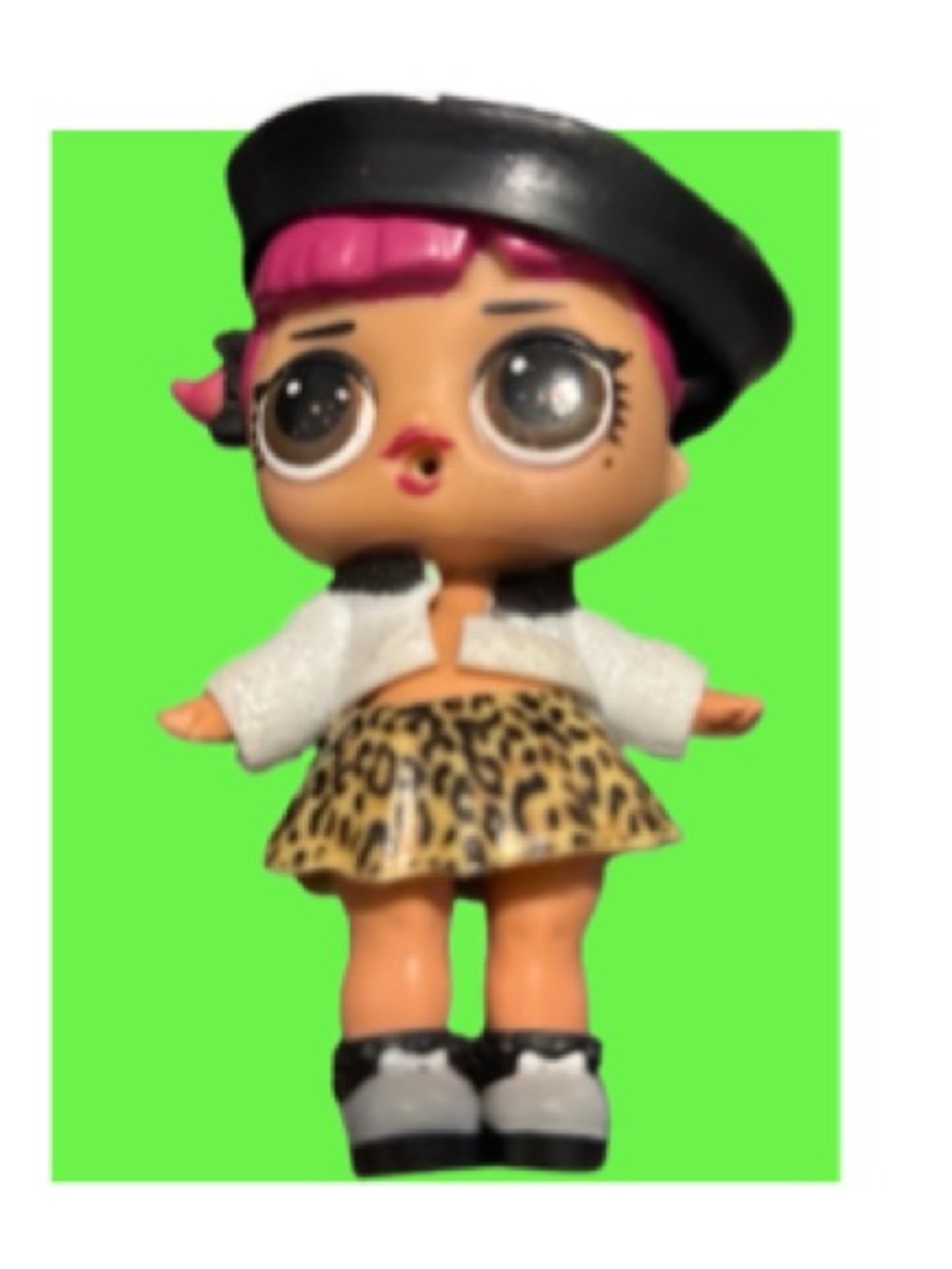 Glam Glitter Cherry series 2 Lol Surprise with Leopard Skirt and Black Beret